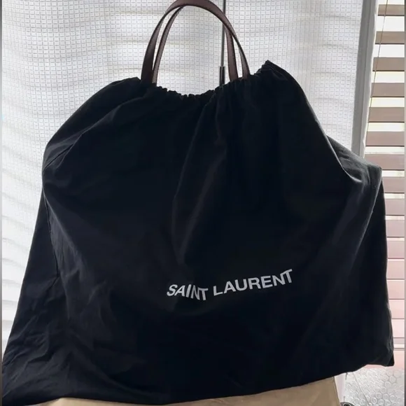 NWT Saint Laurent YSL Borsa A Mano Hobo Tote Bag In Blue/Orchid Brick - Picture 16 of 17